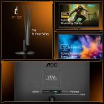 AOC 24B30HM 24" Monitor Full HD, 100Hz Refresh Rate, 4ms, 3-Sided Frame Less Slim Bezels