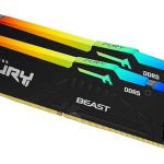Kingston Fury Beast Black RGB Expo 64GB 6000MT/s DDR5 CL30 DIMM Desktop Gaming Memory Kit of 2 - KF560C30BBEAK2-64