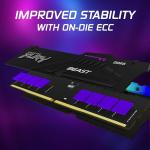 Kingston Fury Beast Black RGB Expo 64GB 6000MT/s DDR5 CL30 DIMM Desktop Gaming Memory Kit of 2 - KF560C30BBEAK2-64