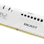 Kingston FURY Beast White DDR5 16GB 6000MT/s CL36 Desktop Gaming Memory - KF560C36BWE2-16