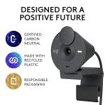 Logitech Brio 300 FHD Webcam (Graphite)USB-C, Noise Reduction Microphone,