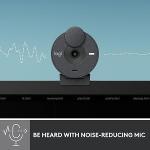 Logitech Brio 300 FHD Webcam (Graphite)USB-C, Noise Reduction Microphone,
